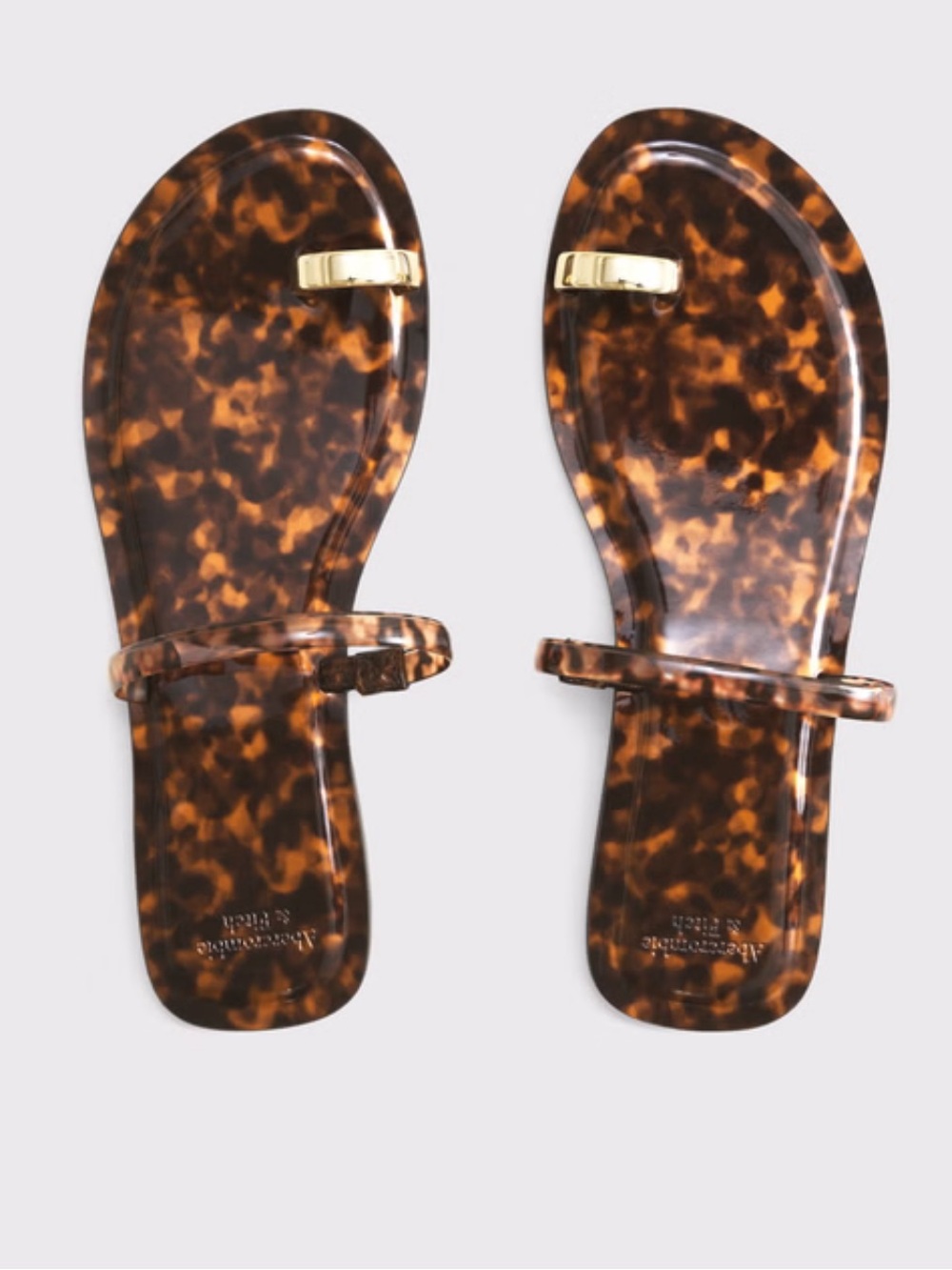 NWOT Abercrombie & Fitch Tortoiseshell Slip-On Toe-Ring Sandals